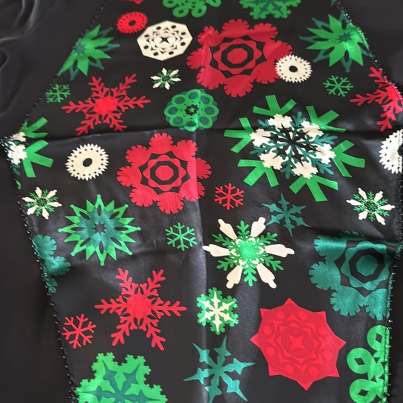 Talbots- set of 2 holiday silk scarves. The cream one is NWOT- never worn. - Picture 5 of 7